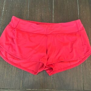 Lululemon running shorts red, 2.5” inseam size 8